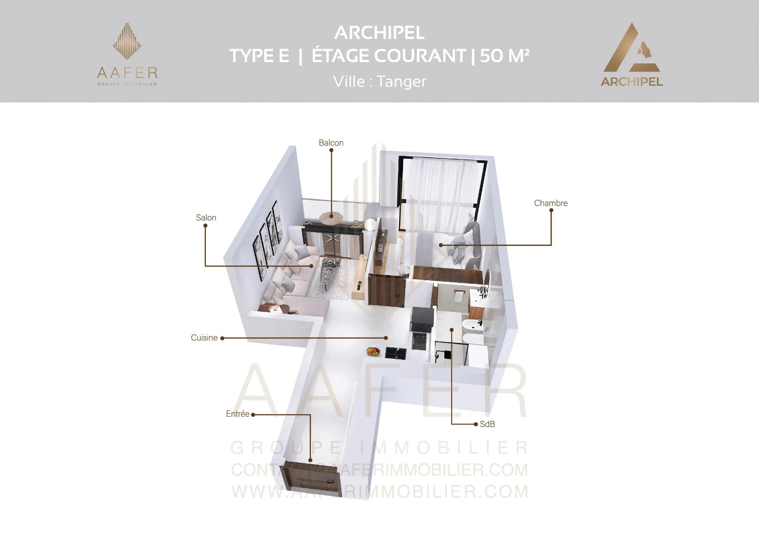 Studio TGV Tanger floor plan 1