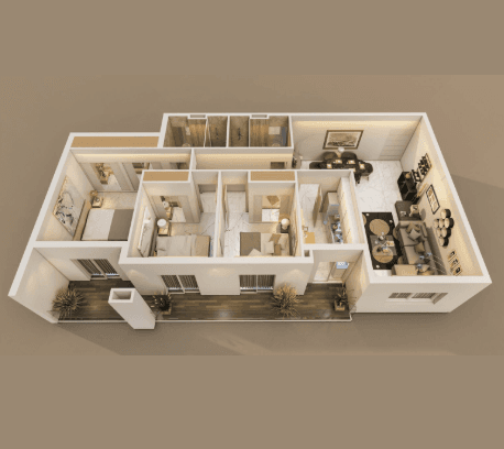 Apartment A2 94 m² - 123 m²