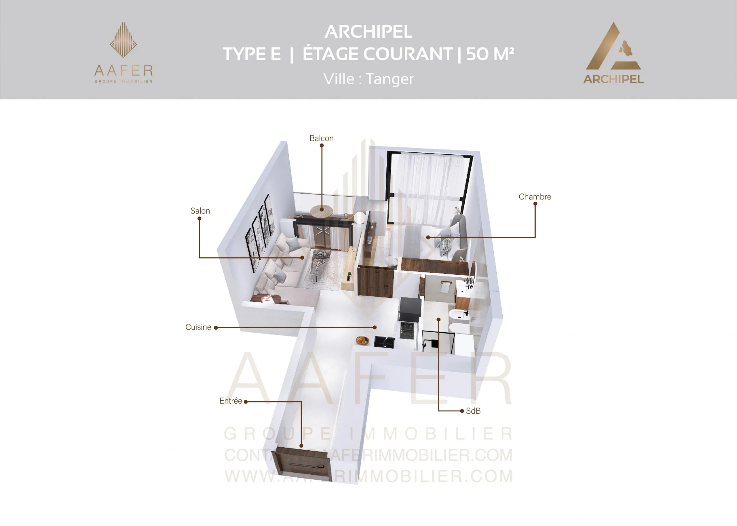 Studio TGV Tanger floor plan 1