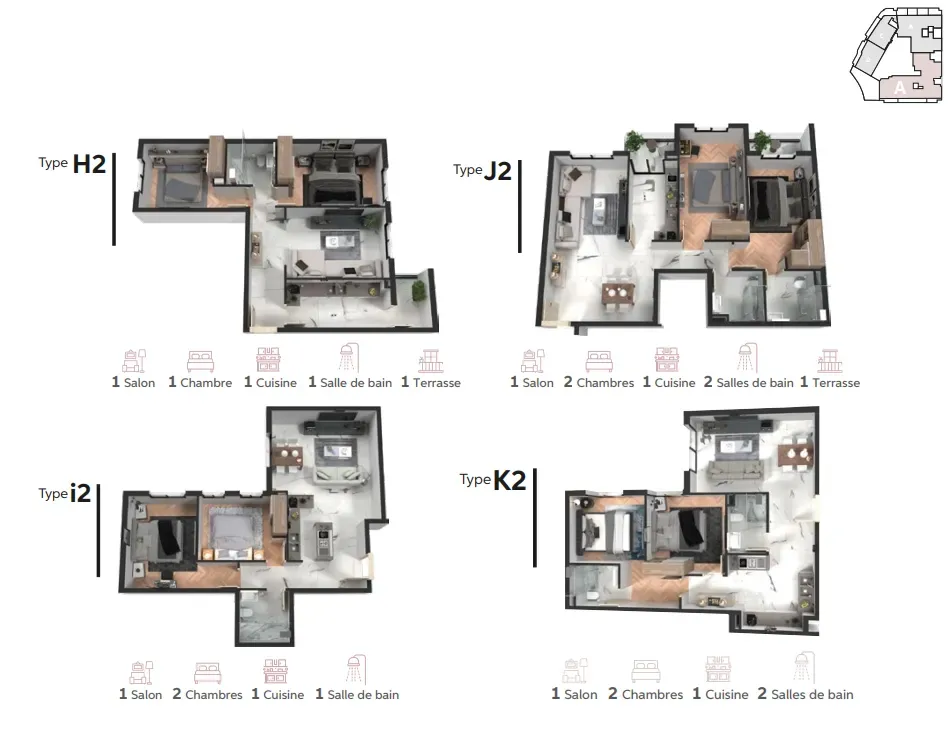 Type: H2, I2, J2, K2