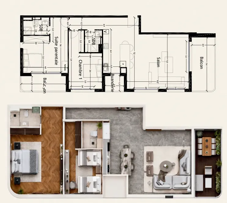 3rd floor apartment 10