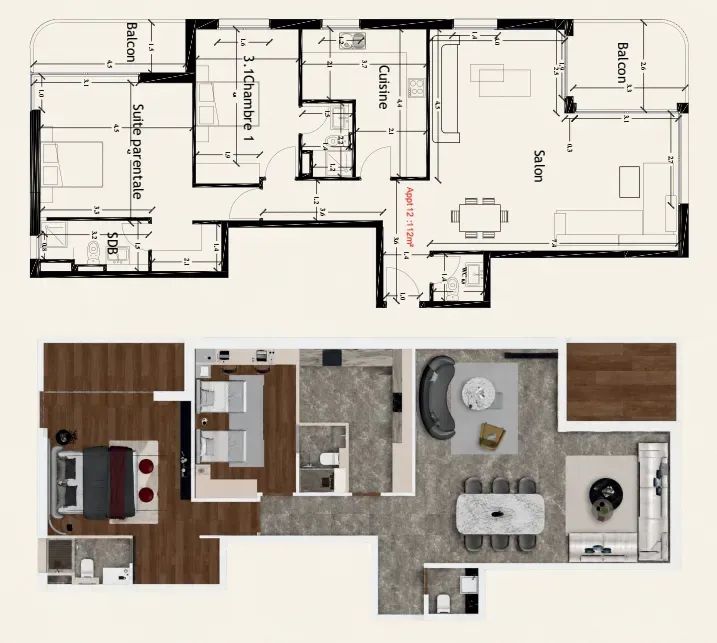 5th floor apartment 18