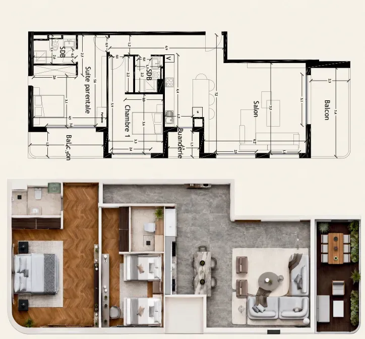 5th floor apartment 16