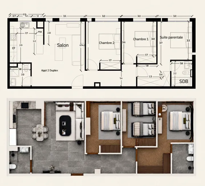 Ground floor apartment 01