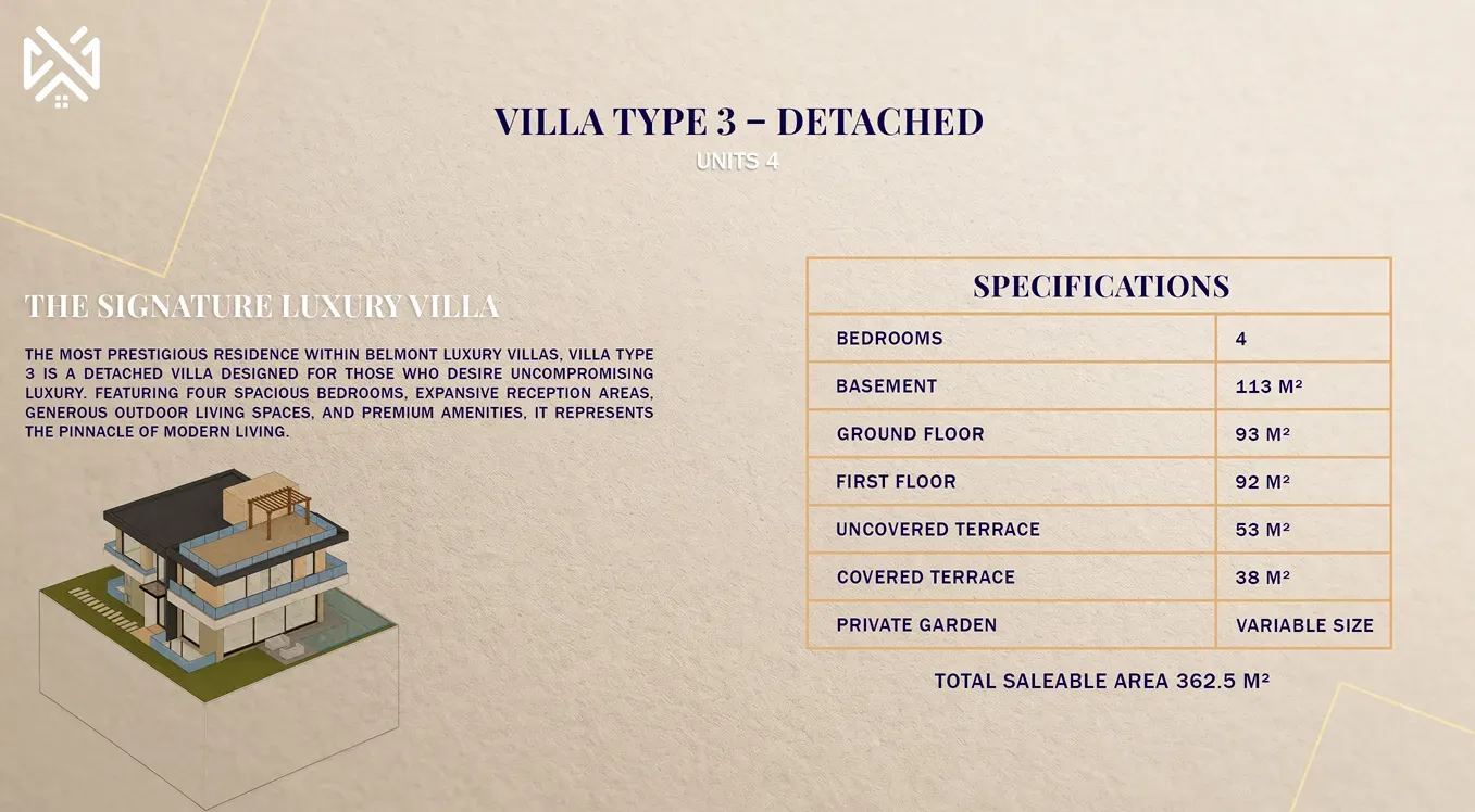 VILLA TYPE 3 - DETACHED