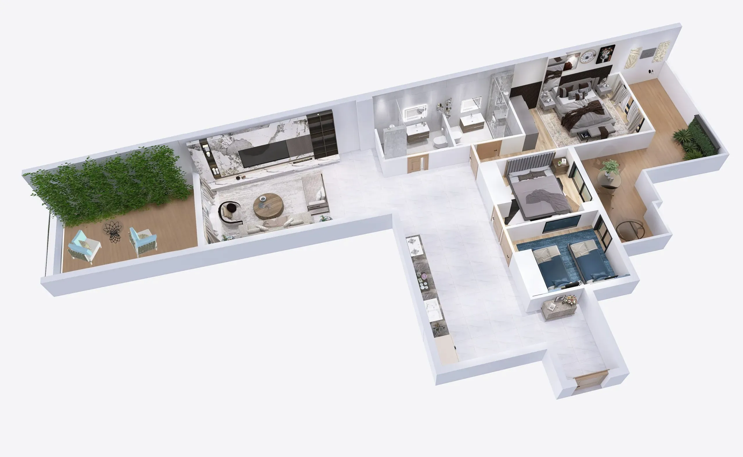 Dahlia Residence Type G 1st floor 113m² + 36m² Terrace