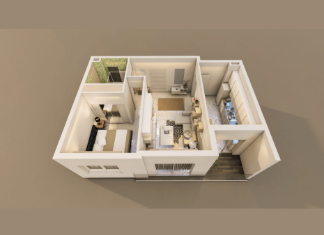 Studio 39 m² - 64 m²