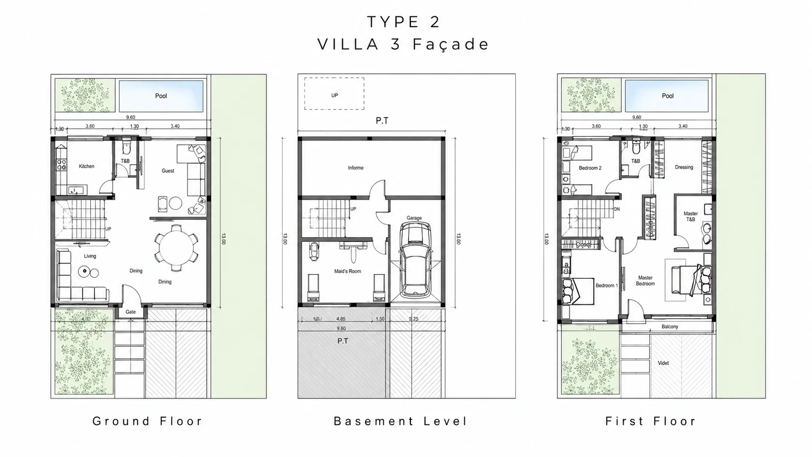 Type 2 Villa 3 Façade