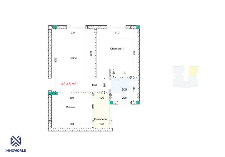 Appartement 43 m²