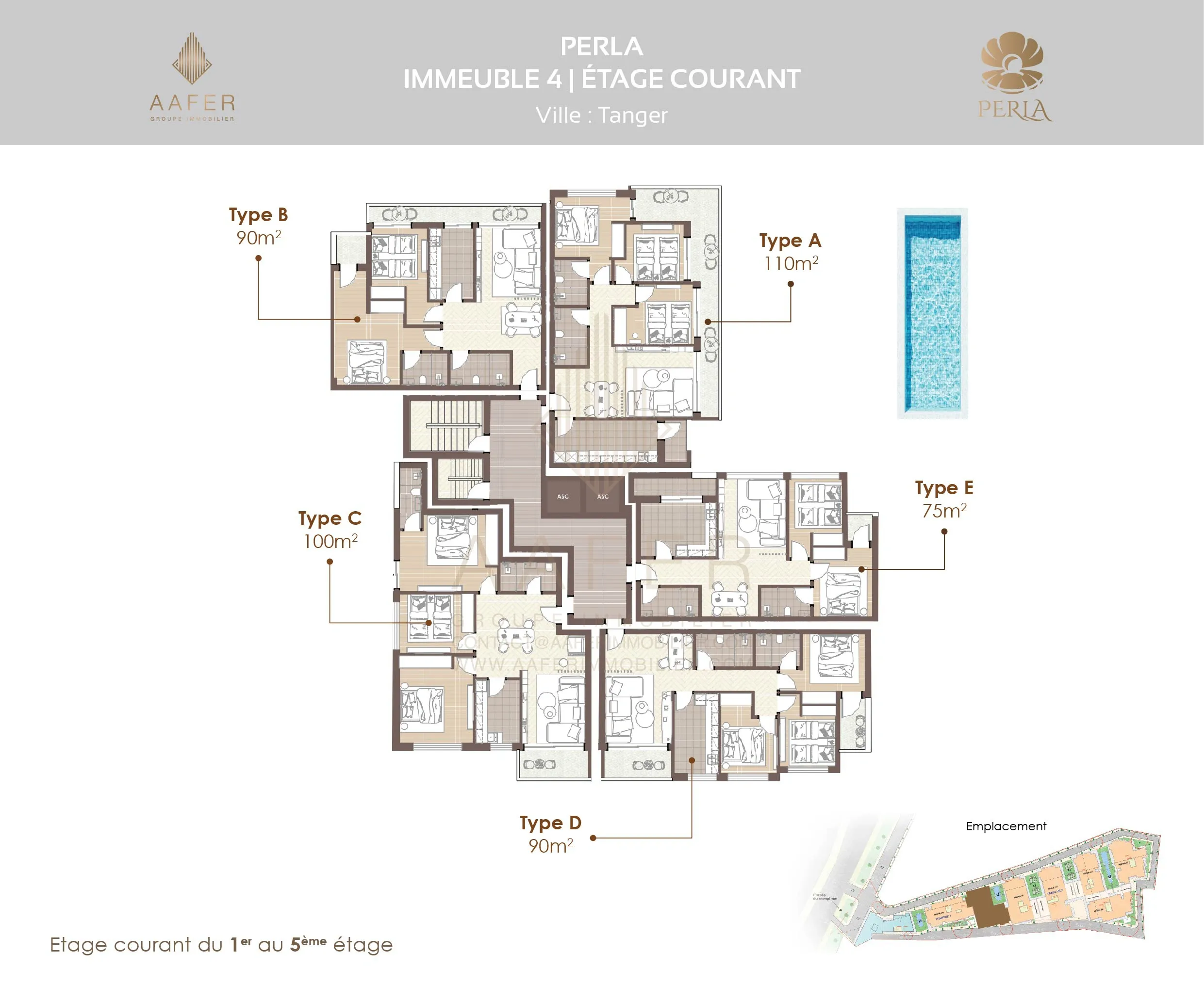 Plan étage courant - immeuble 04