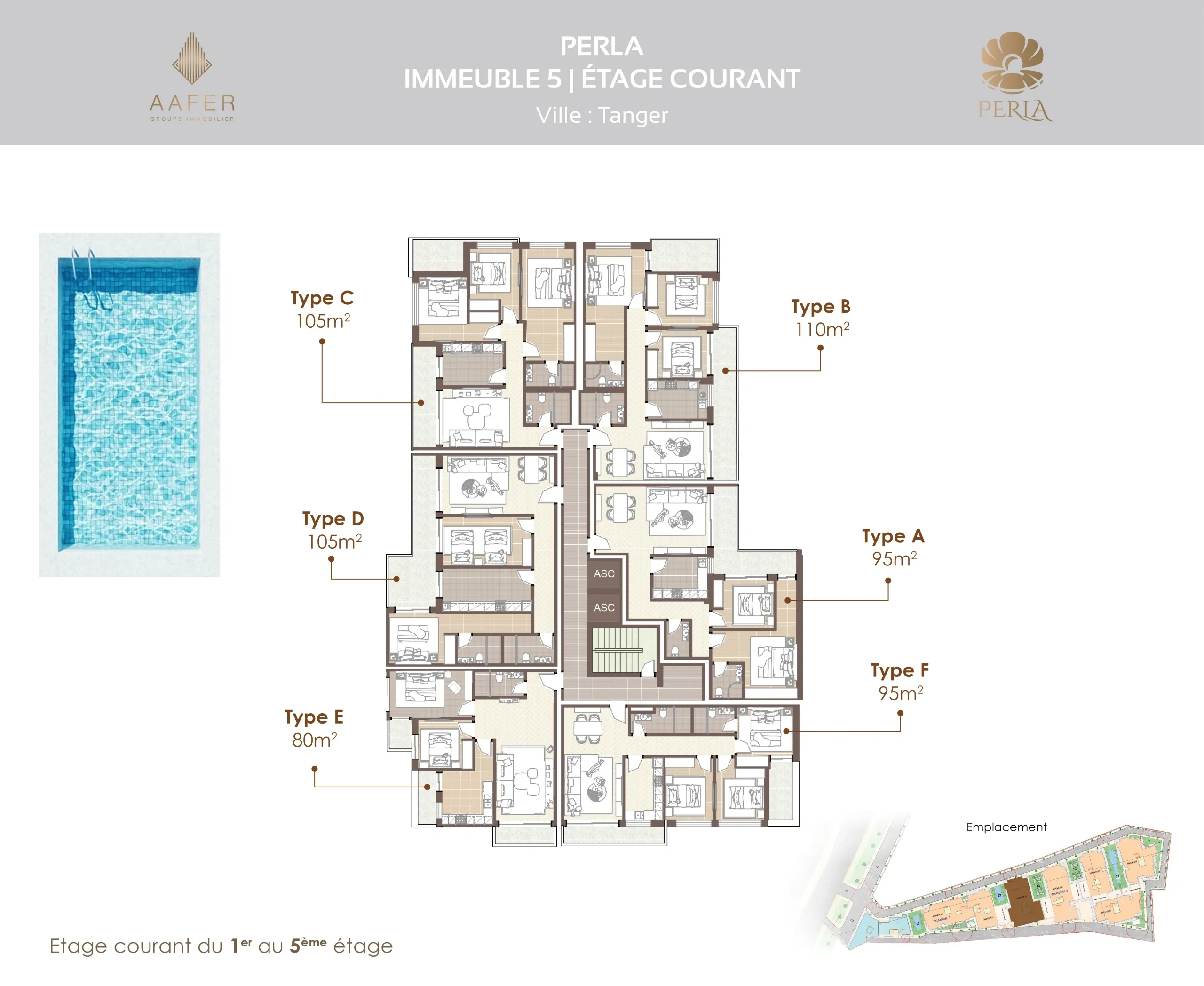 Plan étage courant - immeuble 05