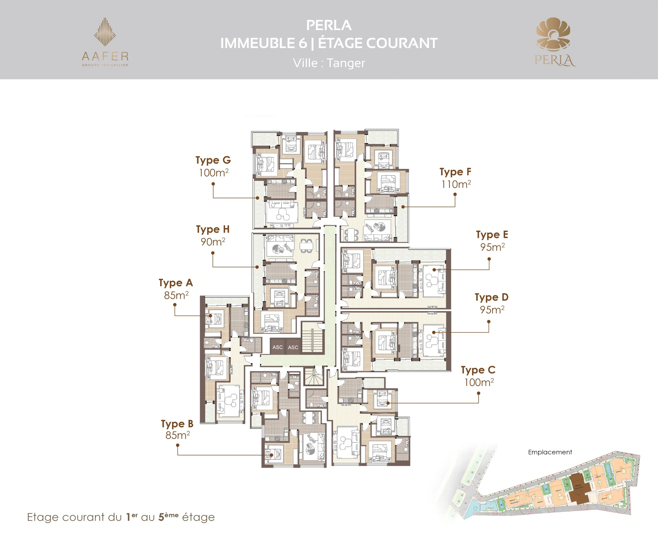Plan étage courant - immeuble 06
