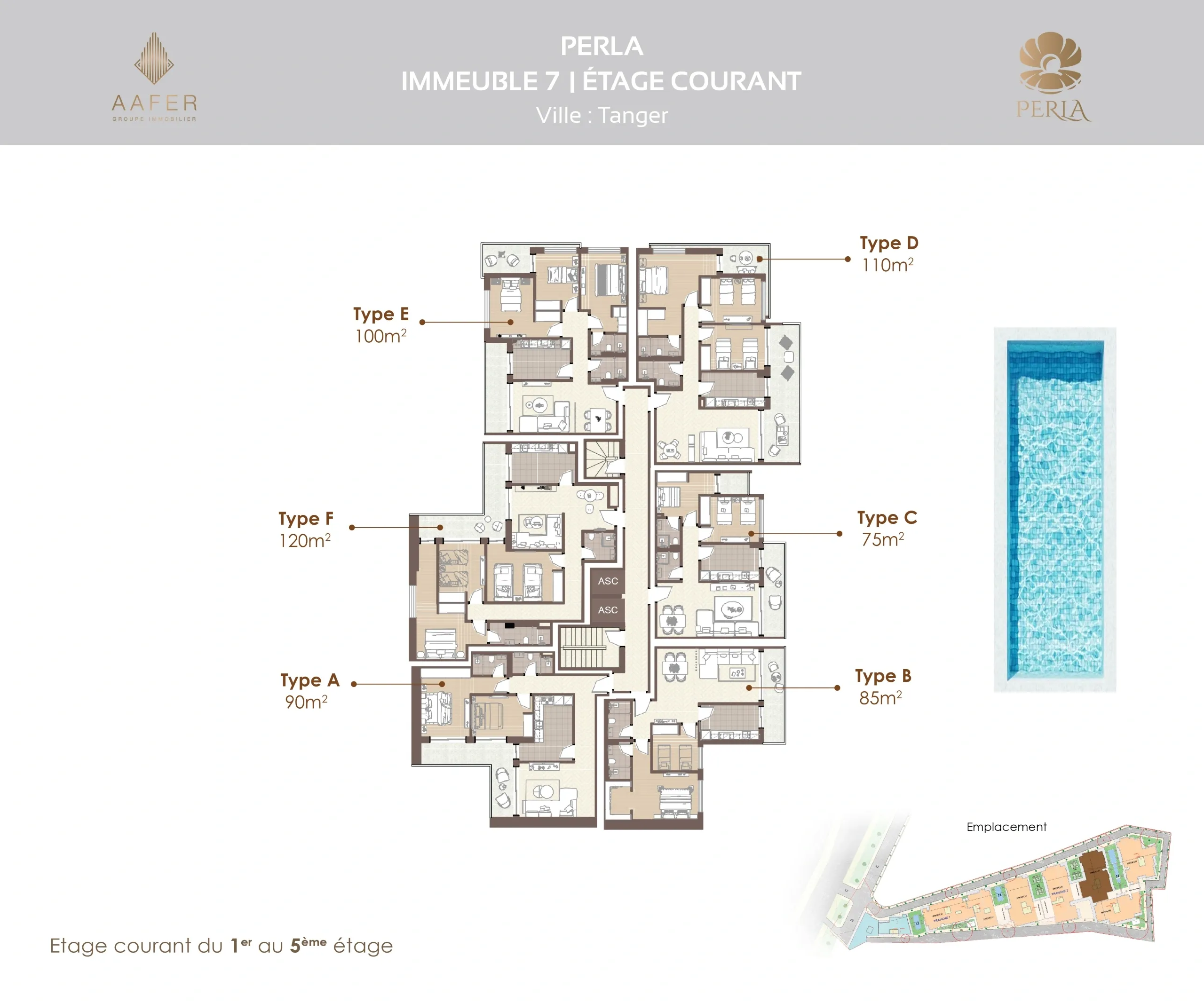 Plan étage courant - immeuble 07