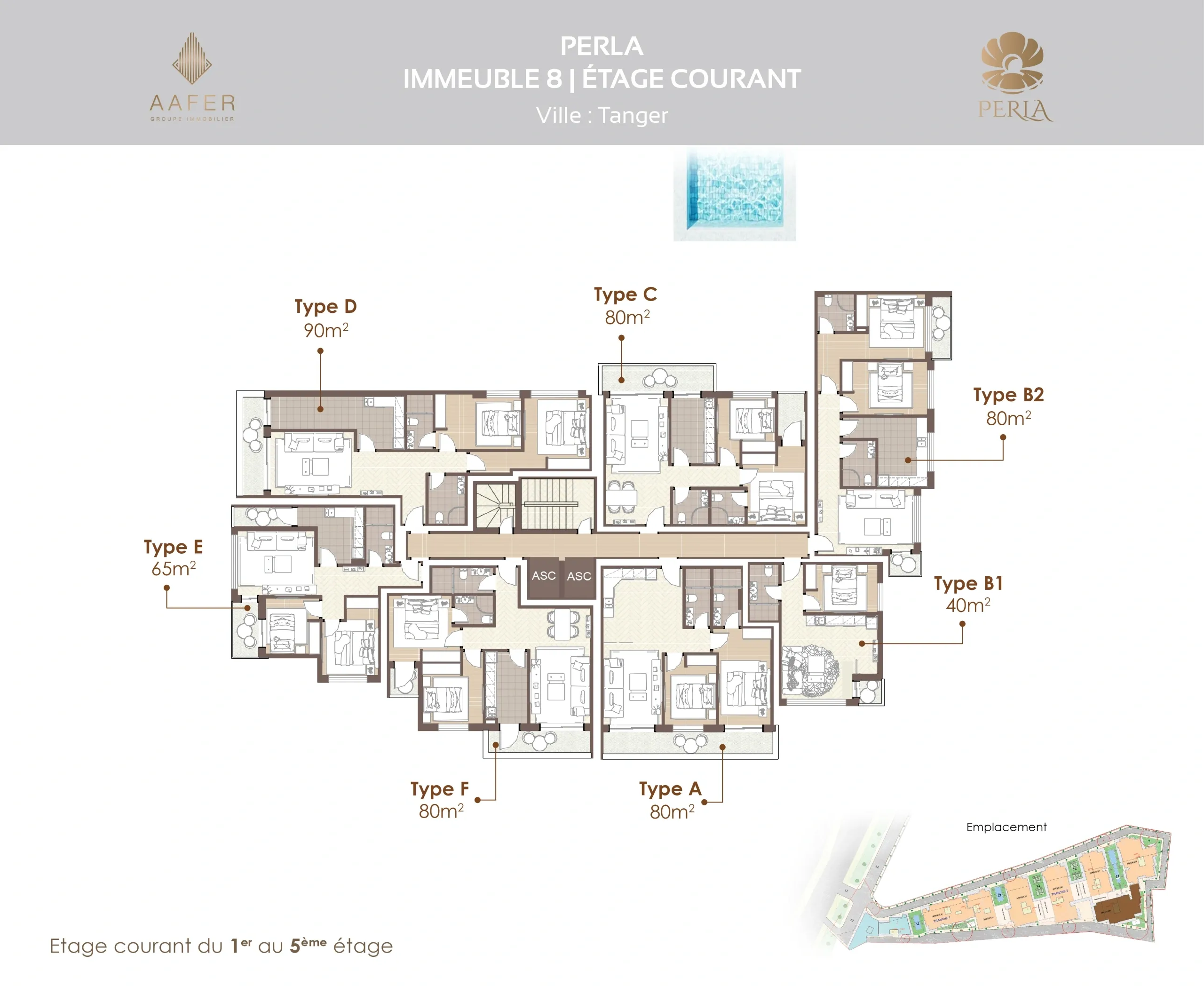 Plan étage courant - immeuble 08