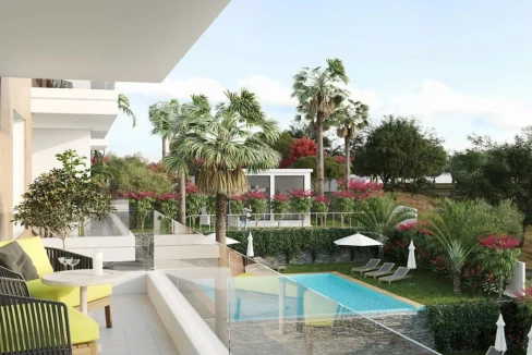 Luxury pool area at LA ROCHE by Saphir, premium apartments for sale