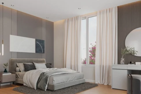 Master bedroom with terrace in LA ROCHE by Saphir, apartments for sale